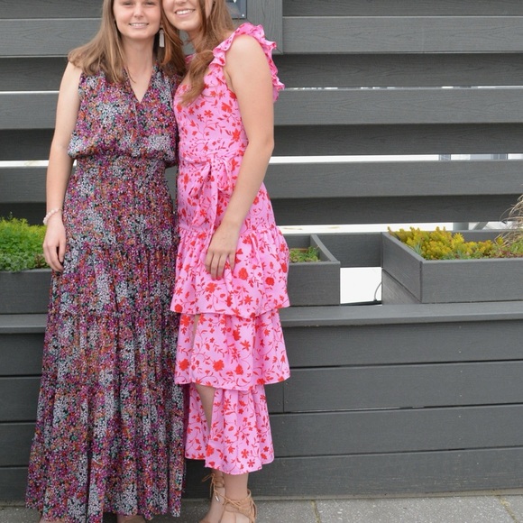 LIKELY NYC Charlotte Dress in Red & Pink Multi - Picture 9 of 9